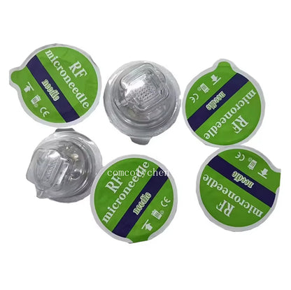 Disposable Green Insulated Cartridge Consumables, Gold-Plated 10/25/64 Pins Nano Cartridges, Accessory for RF Treatments