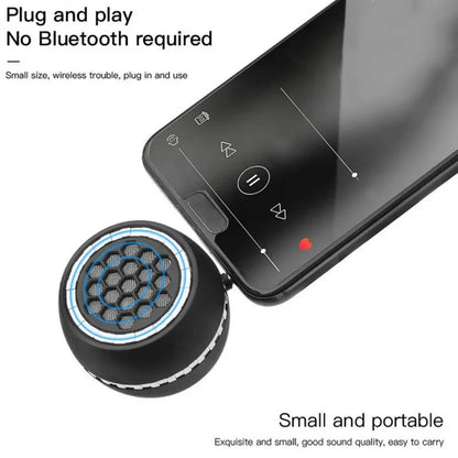 Mini Wireless Subwoofer Hifi Speaker - 3D Stereo, Portable, Universal 3.5mm Jack - iPhone, Tablet, Laptop, PC Streaming