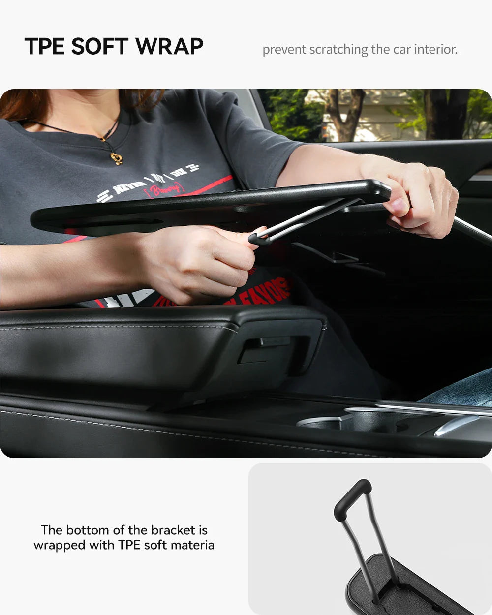 YZ Portable Steering Wheel Laptop Tray for Tesla Model 3/Y/X/S 2018-2025 – Travel Desk & Car Office Table Accessory