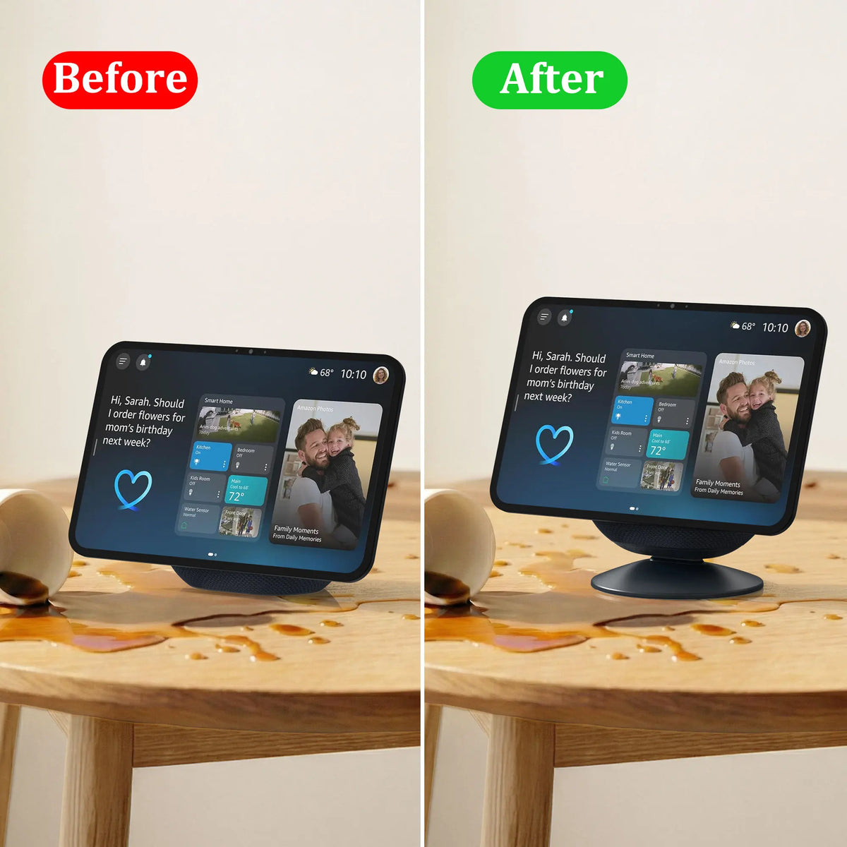 SPORTLINK Adjustable Desk Stand - Magnetic Anti-Slip Holder for Echo Show 11 & Show 8 2025 Edition