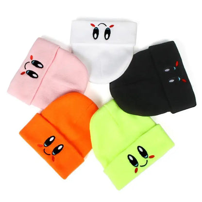 Cute Eye Embroidery Beanie – Trendy Candy Color Knit Hat for Women & Men, Casual Winter Couple Beanies