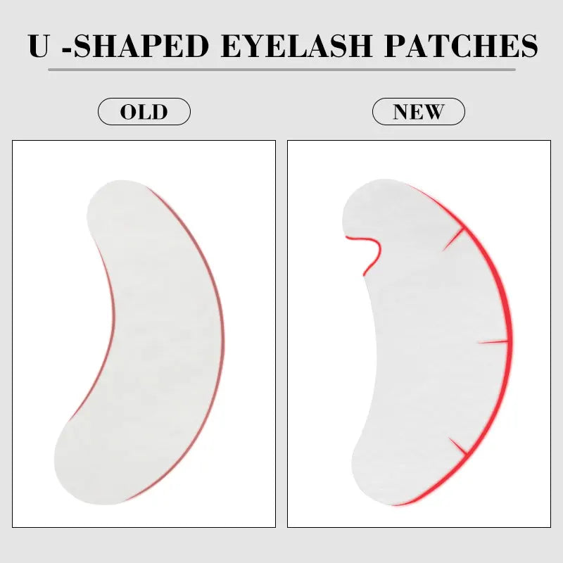 50 Pairs U-Shaped Hydrogel Eye Pads – Eyelash Extension Gel Patches for Lashes & Makeup