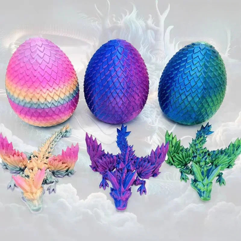 3D Printed Dragon Desktop Ornament – Fantasy Animal Figurine for Home & Office Decor, Christmas Gift