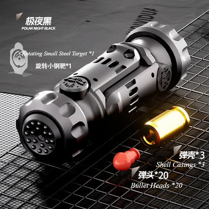 Stun Grenade Fidget Spinner & Mini Toy Gun – Ejectable Shell Stress Relief Finger Toy for Adults & Kids Gift