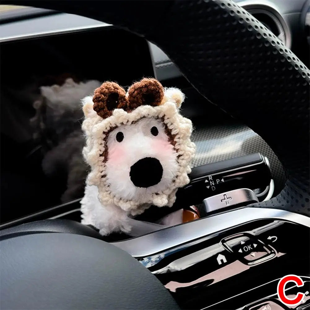 Cute Car Gear Shift Doll - Fun Dashboard, Rearview Mirror & Auto Decor Ornament