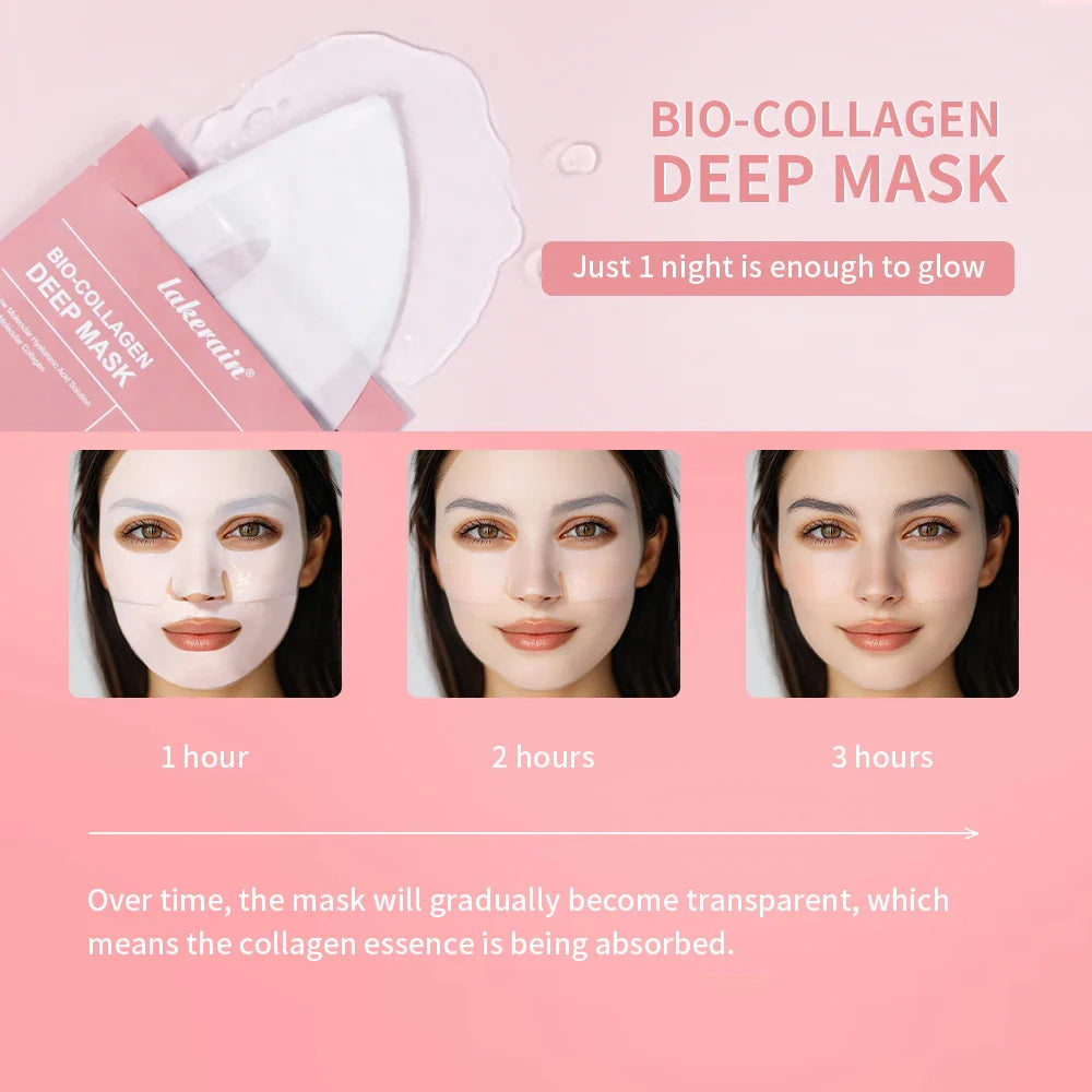 Bio-Collagen Deep Hydrating Hydrogel Mask – Overnight Collagen Mask for Firming & Pore Minimizing