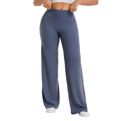 NCLAGEN SoftMotion Women’s Straight Leg Yoga Pants, Mid-Waist Gym Leggings, Naked Feel Pilates & Running Sports Trousers