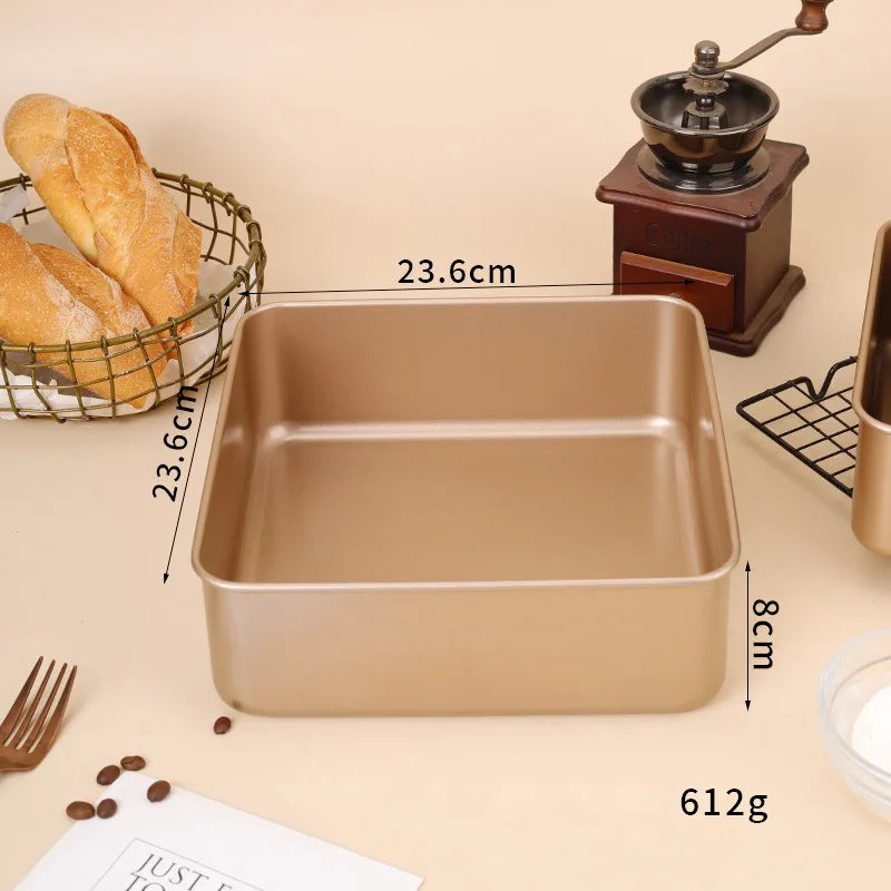 7/8/9 Inch Square Cake Mold – Sponge and Fluffy Cake Pan for Family Baking, Pastries, Cookies, and Chocolate Making