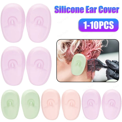 Silicone Ear Covers - Waterproof Hairdressing Ear Caps, Earmuffs for Shower, Salon, Bathing & Spa Use