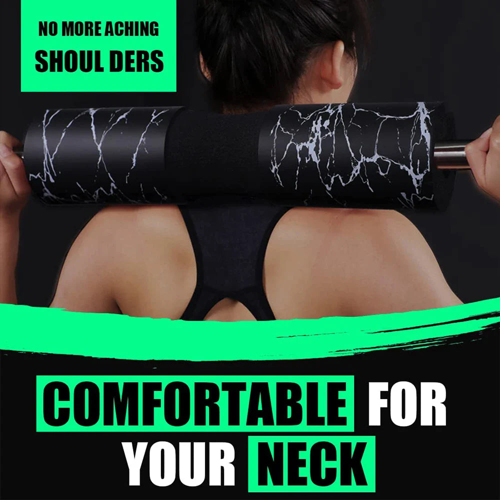 Barbell Pad for Squats: Neck and Shoulder Protective Support for Lunges, Hip Thrusts - Fits Standard and Olympic Bars - Weight Lifting Training Essential
