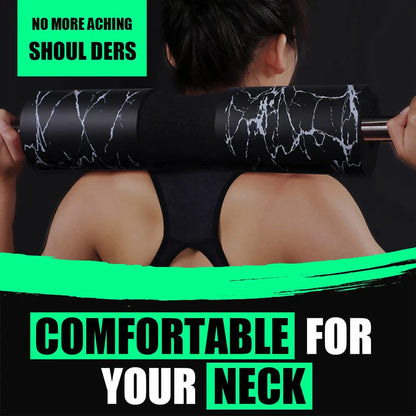 Barbell Pad for Squats: Neck and Shoulder Protective Support for Lunges, Hip Thrusts - Fits Standard and Olympic Bars - Weight Lifting Training Essential