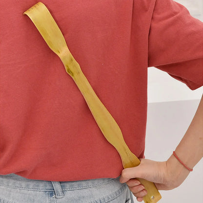 Durable Bamboo Back Scratcher & Body Roller Stick - Wooden Massager for Relaxation and Relief