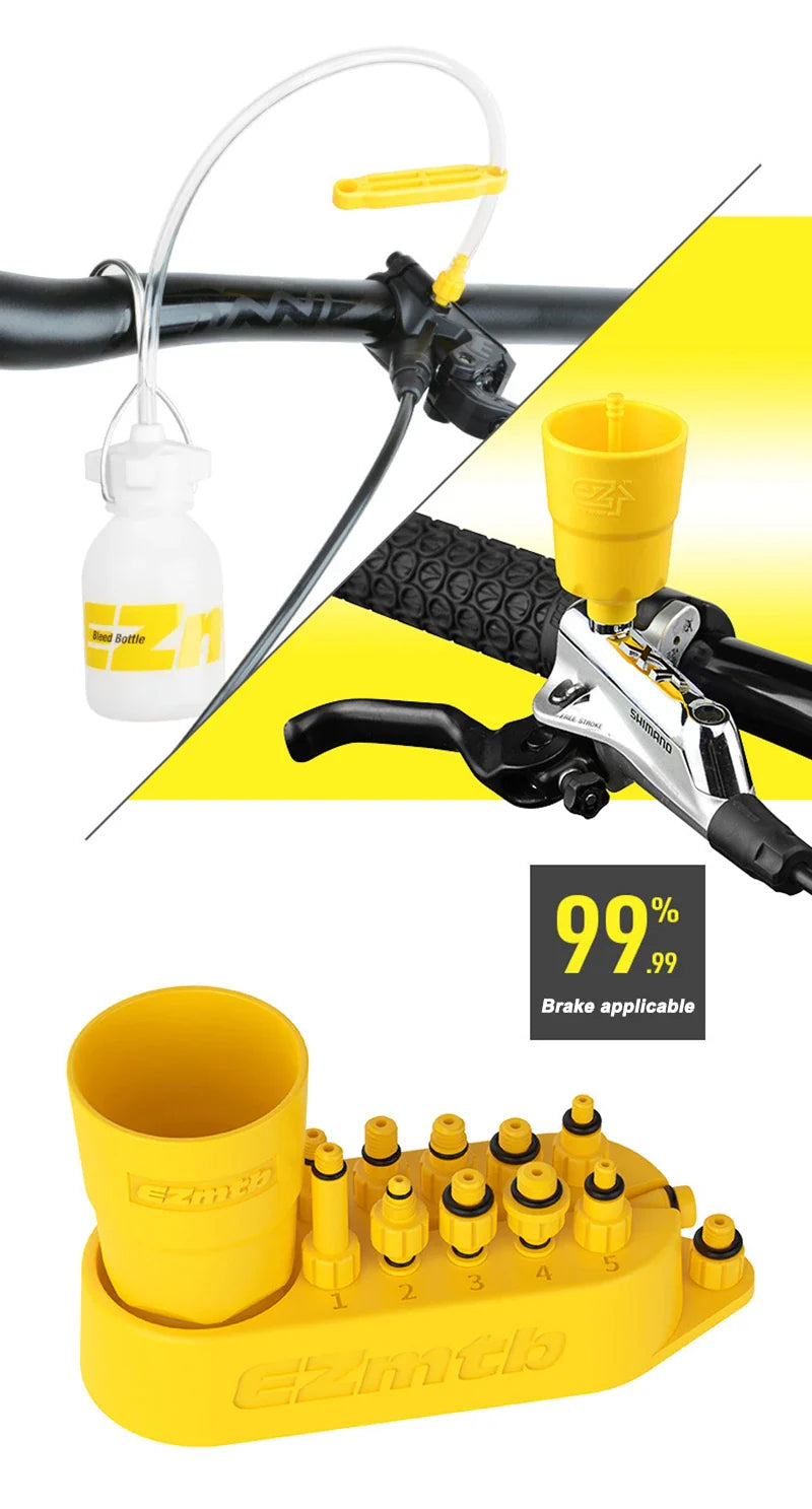 Bicycle Hydraulic Disc Brake Oil Bleed Kit – EZMTB PRO for SHIMANO, SRAM, Avid & MAGURA MTB Bike Repair Tool