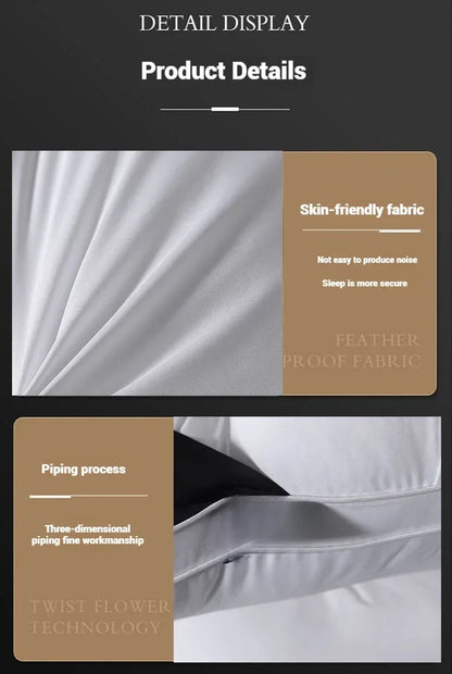 Comfortable Sleeping Pillow – 5-Star Hotel Quality, Soft Three-Dimensional Bilateral Washed Solid Color Pillow