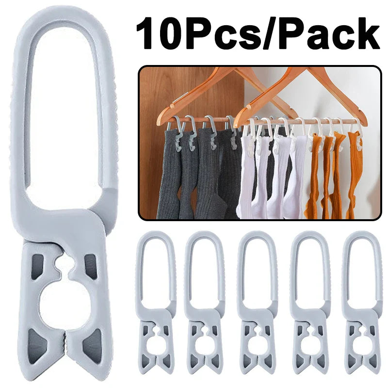 10/2PCS Plastic Clothespins — Hanging Pegs & Clamps for Laundry, Towels, Clothing, Hats, Home Storage Hooks