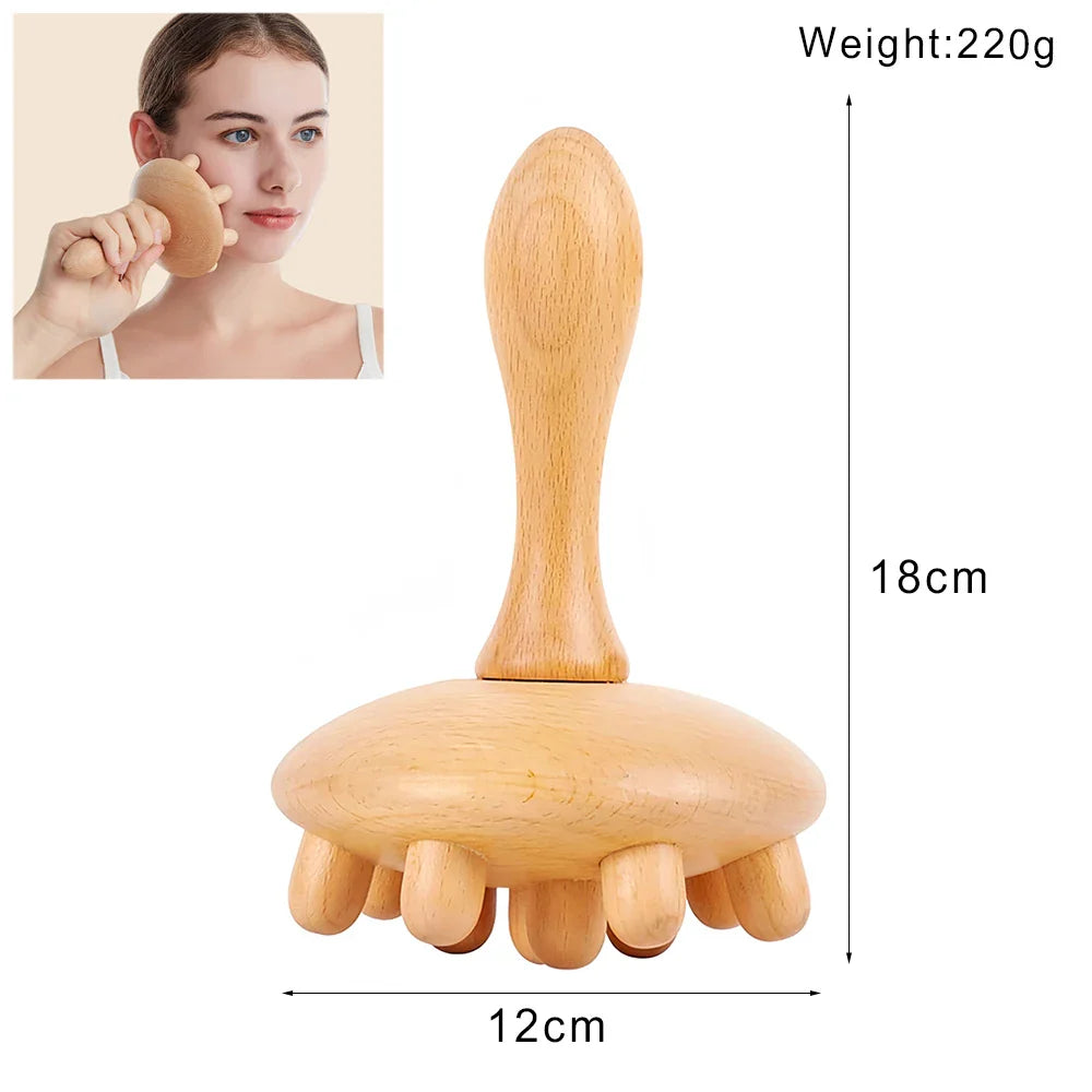 Wooden Lymphatic Drainage & Anti-Cellulite Massage Tools – Gua Sha for Body Shaping & Sore Muscle Relief