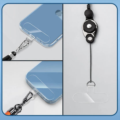 10Pcs Universal TPU Mobile Phone Anti-Lost Lanyard Set: Nylon Detachable Hanging Cord Strap with Patch Tether Pad