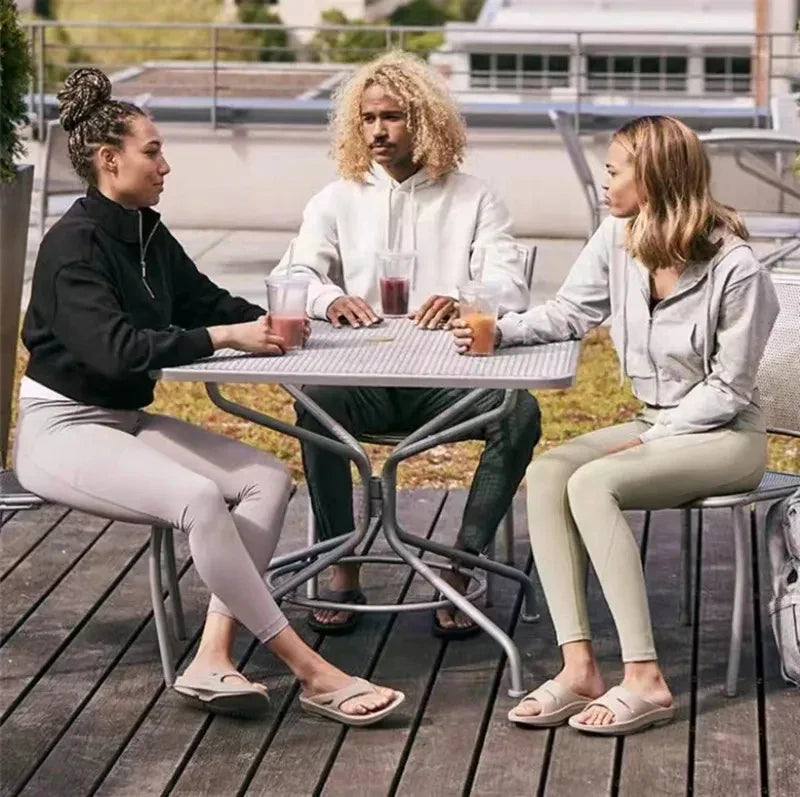 OOFOS New Sandals – Lightweight Recovery Slippers for Men & Women, Soft Bottom Indoor Slides & Beach Shoes