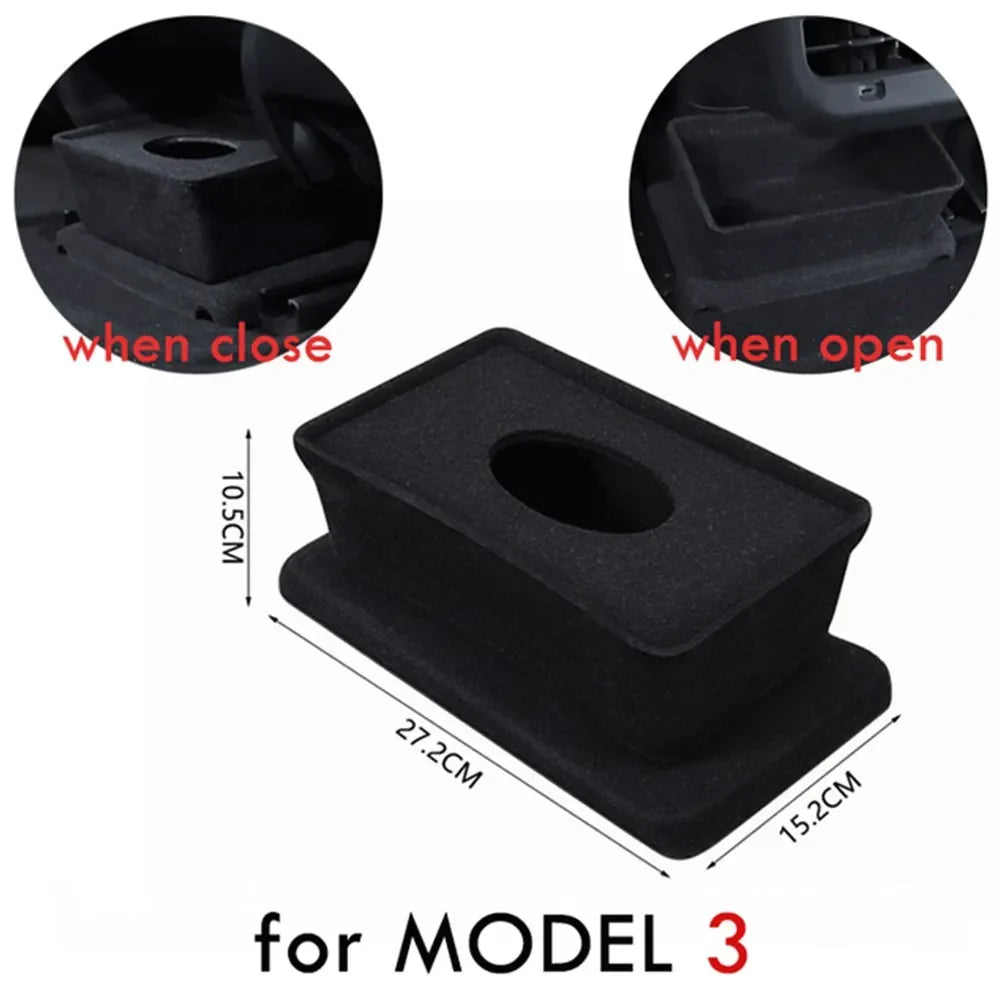 YZ Storage Box for Tesla Model 3 & Model Y – Center Armrest Hidden Box & Cup Holder Organizer, 2023-2022 Car Accessories