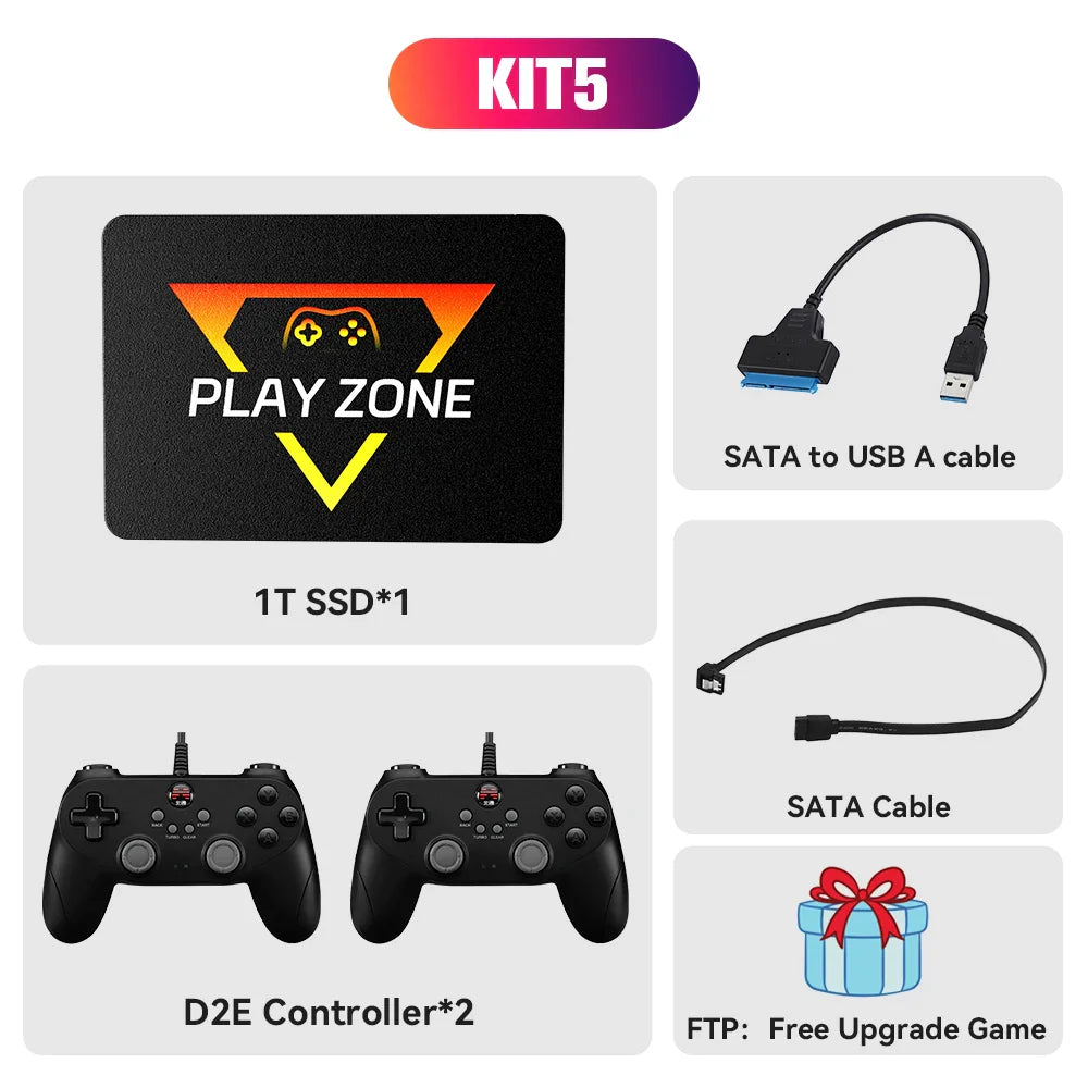 Retro Gaming SSD – 16191 Games for Switch, PS5, Xbox, PS4, PS3, PS2, WiiU, 80+ Emulators, Launchbox, Retrobat, Playnite for PC/Laptop