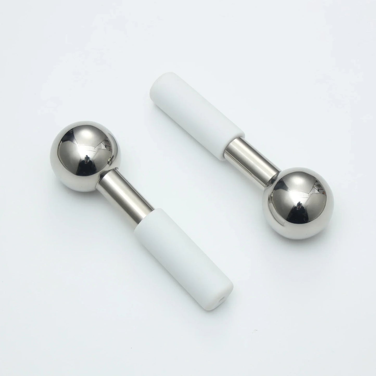 Mini 2pcs Stainless Steel Ice Globes – Cryo Sticks for Face & Eyes, Cold Roller for Puffiness, Wrinkles & Dark Circles