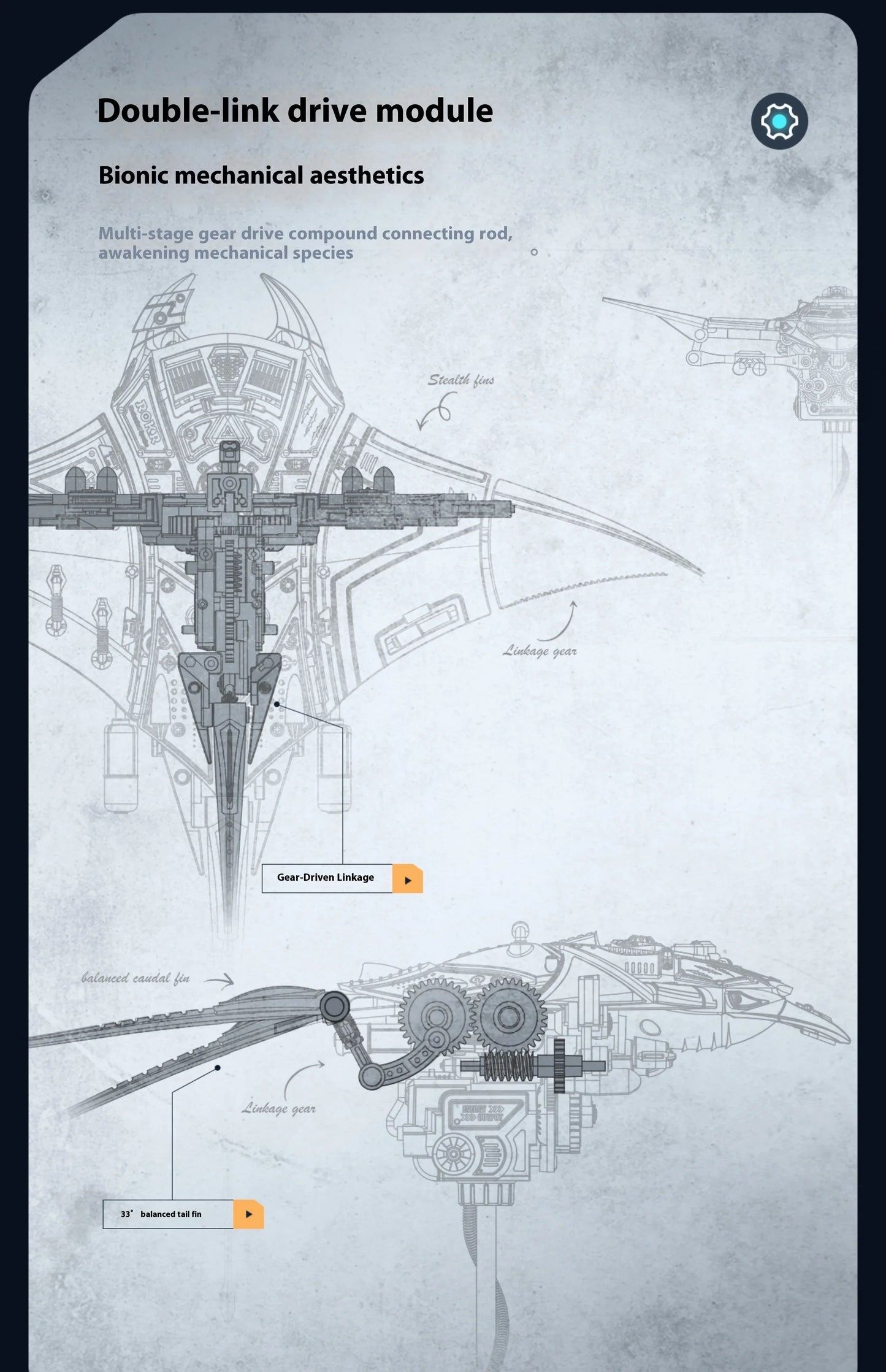 Mechanical Species Manta Ray Model – Trendy Assembly Figurine Toy, Boys’ Valentine’s Day Gift