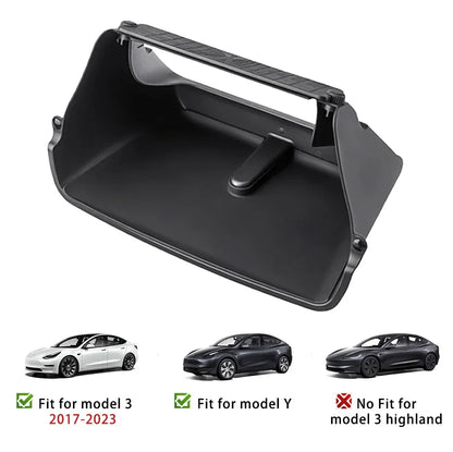 Center Console Organizer for Tesla Model 3 & Model Y Highland – Anti-Slip Under Screen Storage Box with Screen Back Storage