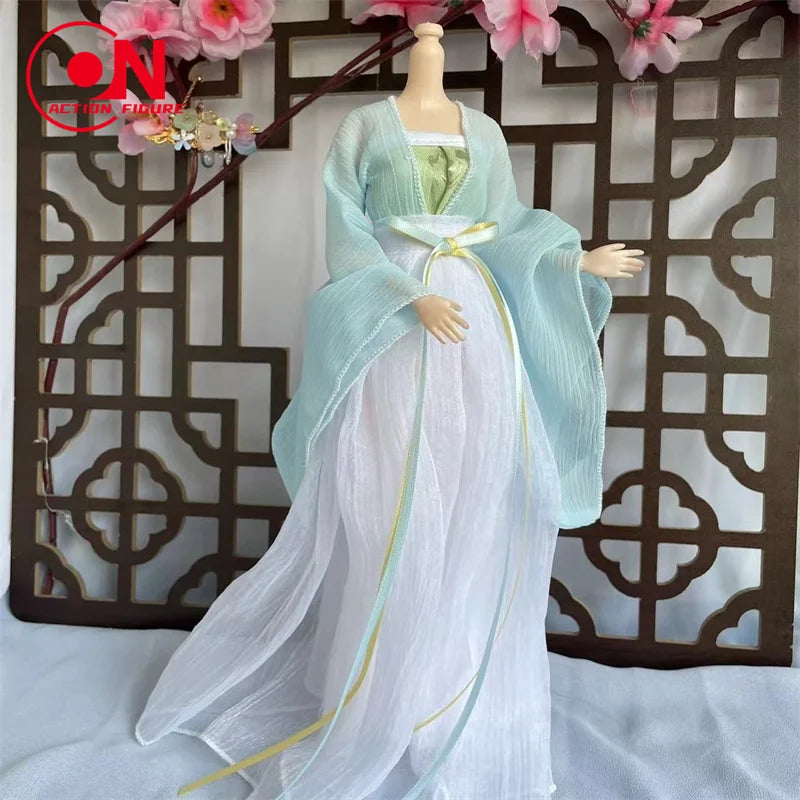 1/6 Female Doll Hanfu Outfit – Ancient Traditional Dress for 12-Inch Action Figures, Cosplay Model Toy