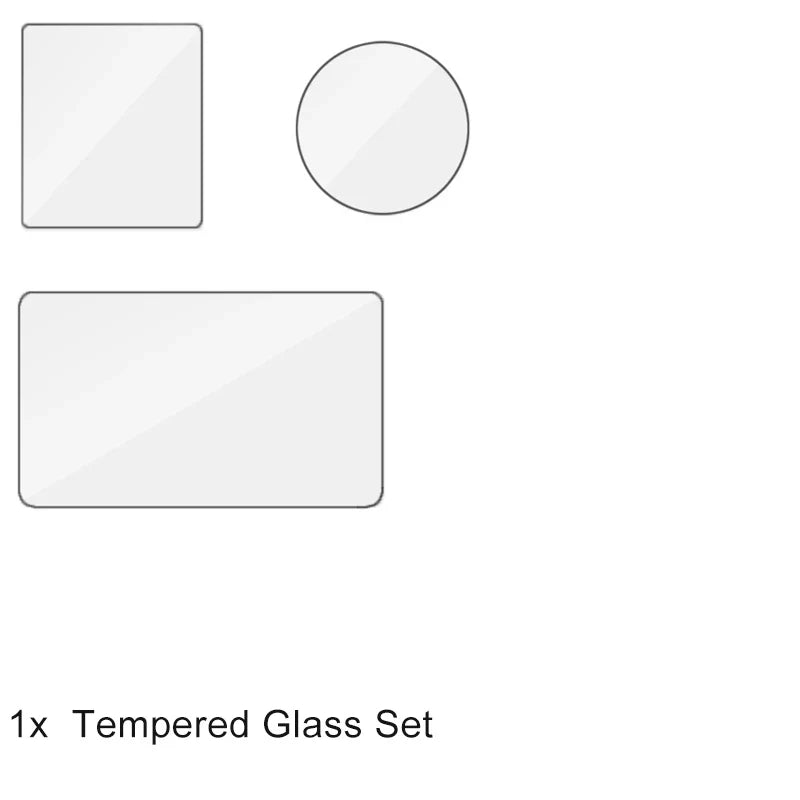 DJI Osmo Action Screen Protector & Lens Cover Kit — Tempered Glass Film with Bag Case for Action 3, 4, 5 Pro Accessories