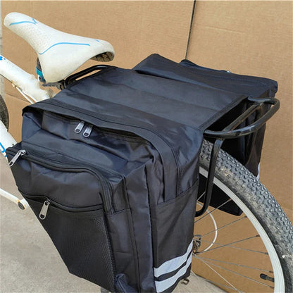 2-in-1 Cycling Double-Side Rear Rack – Camo Trunk Bag & Bike Pannier for Mountain & Road Bikes