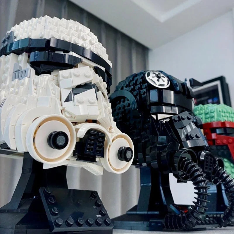 MOC Anime Pilot Helmet Building Blocks 75276/75274 — Model Toys for Kids Birthday Gifts