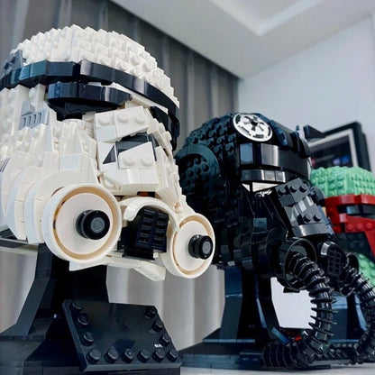 MOC Anime Pilot Helmet Building Blocks 75276/75274 — Model Toys for Kids Birthday Gifts