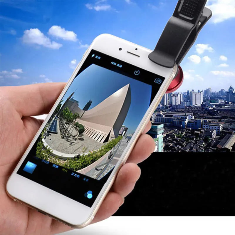 3-in-1 Mobile Phone Camera Lens Set - Fish Eye, Wide Angle, Macro - Lightweight Lens for Universal Cell Phones