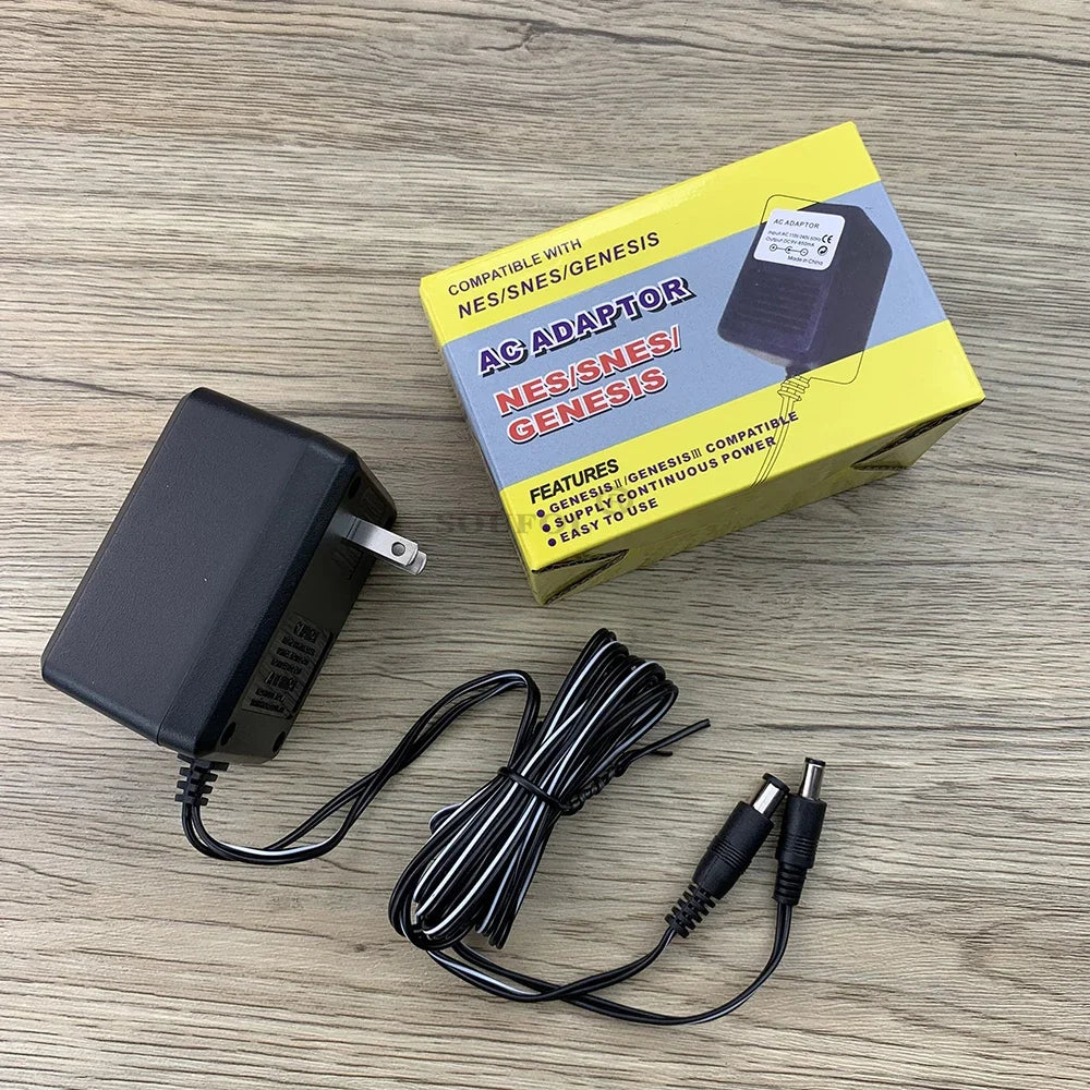 3 in 1 AC Power Adapter Cable - US Plug Charger for NES Super Nintendo SNES Sega Genesis II Console 100-245V