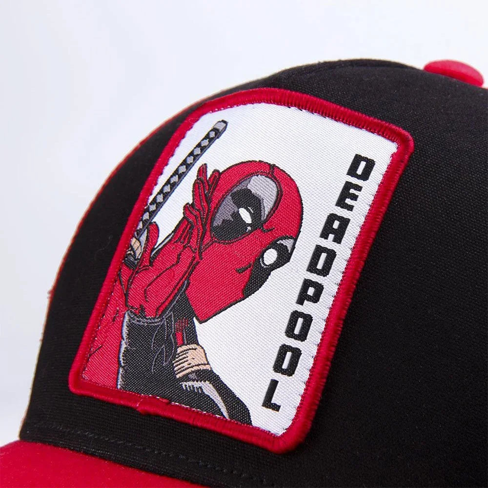 Deadpool Cartoon Snapback Cap - High Quality Cotton Baseball Hat for Men & Women, Adjustable Hip Hop Dad Hat