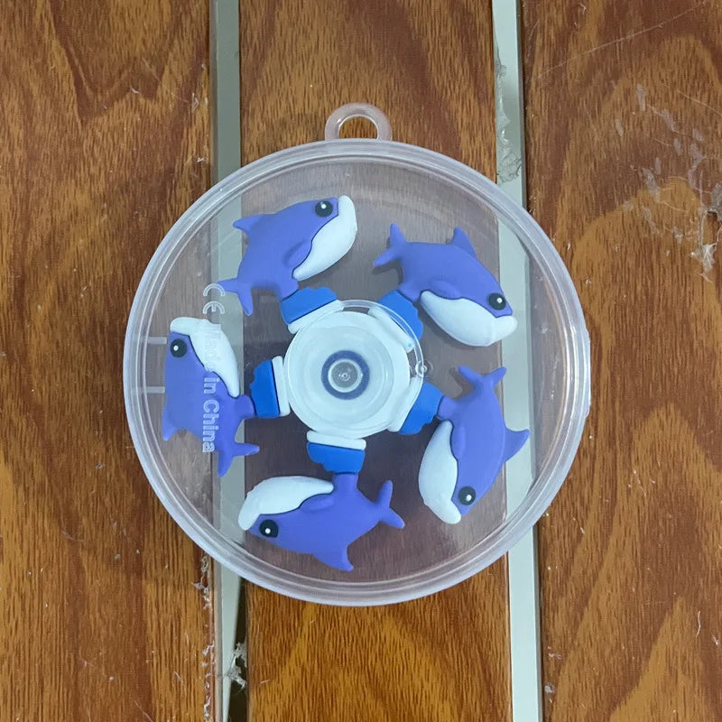 Italian Brainrot Tung Fidget Spinner — Deformed Chain Anti-Stress Hand Spinner Sensory Gyro Toy for Adults