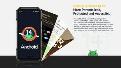 Ulefone Armor 27T Pro 5G Rugged Phone - 10600mAh, Android 14, 50MP+64MP Night Camera, 6.78" Display, 24GB+256GB, NFC