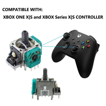 Replacement Joystick for Xbox One & Series X/S Controllers — 3D Analog Thumbsticks with T6/T8 Screwdriver Repair Kit