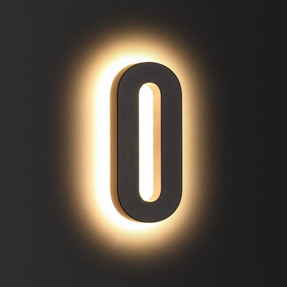 Illuminated Backlit LED House Numbers - Stainless Steel Floating Outdoor Address Sign with Durable Waterproof Finish