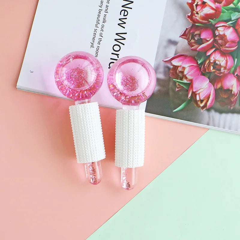 Face Roller Ice Globes – Tightening, Redness Soothing & Wrinkle Removing Facial Massager for Skin Care