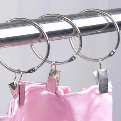 50/10Pcs Curtain Clips with Hooks - Sturdy Iron Drapery Hooks, Durable Window Curtain Photo Clips, Home Window Accessories