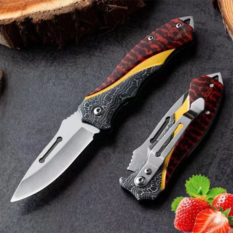 High Hardness Multifunctional Folding Pocket Knife - Ideal for Household, Outdoor, Hunting, and Fishing