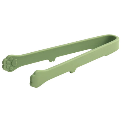 5.71inch Non-Slip Cat Paw Silicone Tongs – Cute Japanese Cartoon BBQ & Baking Food Clip Kitchen Gadget
