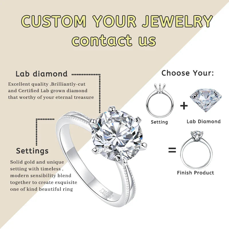 0.1–5CT Super White Lab-Grown Diamond Loose — IGI/GIA Certified, HPHT & CVD, DEFG VVS-SI, Diamond Tester Approved for Wedding Jewelry