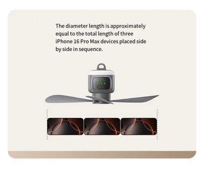 12000mAh Portable Ceiling & Camping Fan – Outdoor Tent Air Circulator and Cooling Ventilator