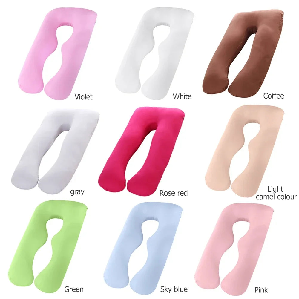Pure Cotton U-Shaped Maternity Pillow Case – Pregnancy Pillow Cover for Women