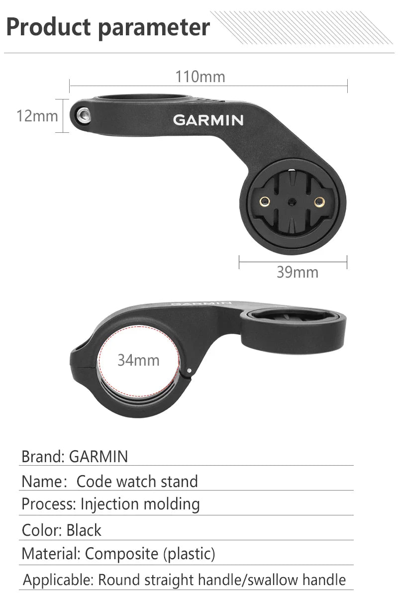 Garmin Edge 530 Wall & Handlebar Mount – GPS Speedometer Cradle for Bike, GoPro, and Cycling Odometer
