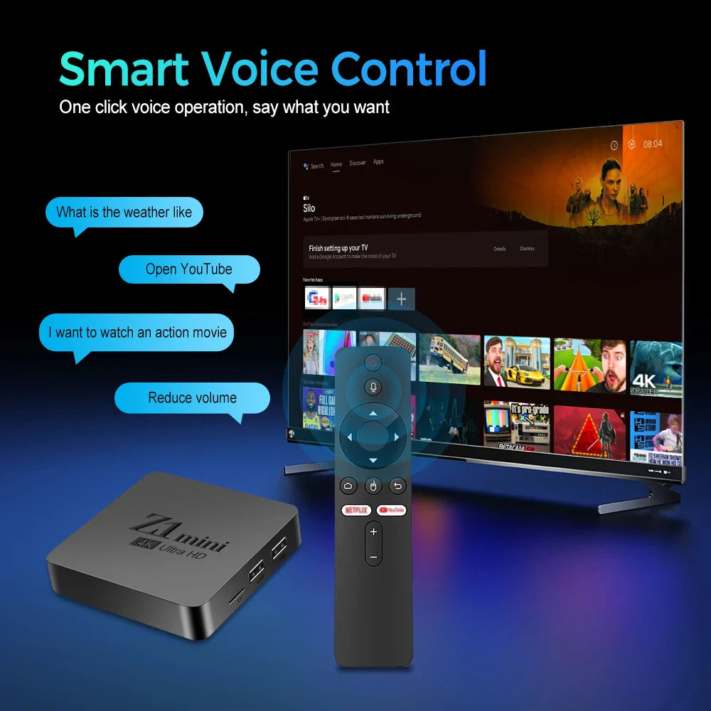 Smart ATV Box Z1 Mini – Android 10, Allwinner H313, 2GB RAM 8GB ROM, Dual 2.4G/5G WiFi, BT 5.2, 4K Media Player Set-Top Box