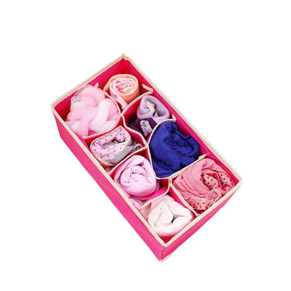 Foldable Underwear Drawer Organizer Box – Storage Case for Socks, Bras, Pants, Scarves, and Ties