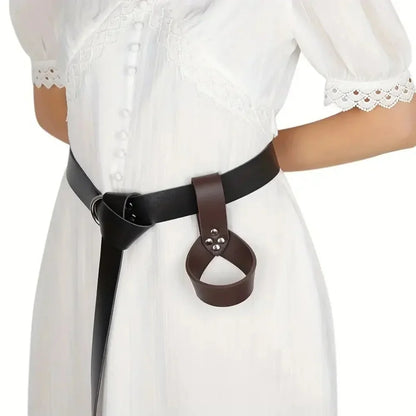 Medieval Knight & Viking Sword Scabbard – PU Leather Rapier and Dagger Holder for Halloween Cosplay